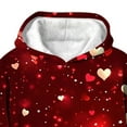 thumbnail image 4 of NAISIBABY Hoodie for Girls, Long Sleeve Fleece Lined Heart Prints Fashion Pullover Valentine's Day Tops Multicolor 3T, 4 of 5