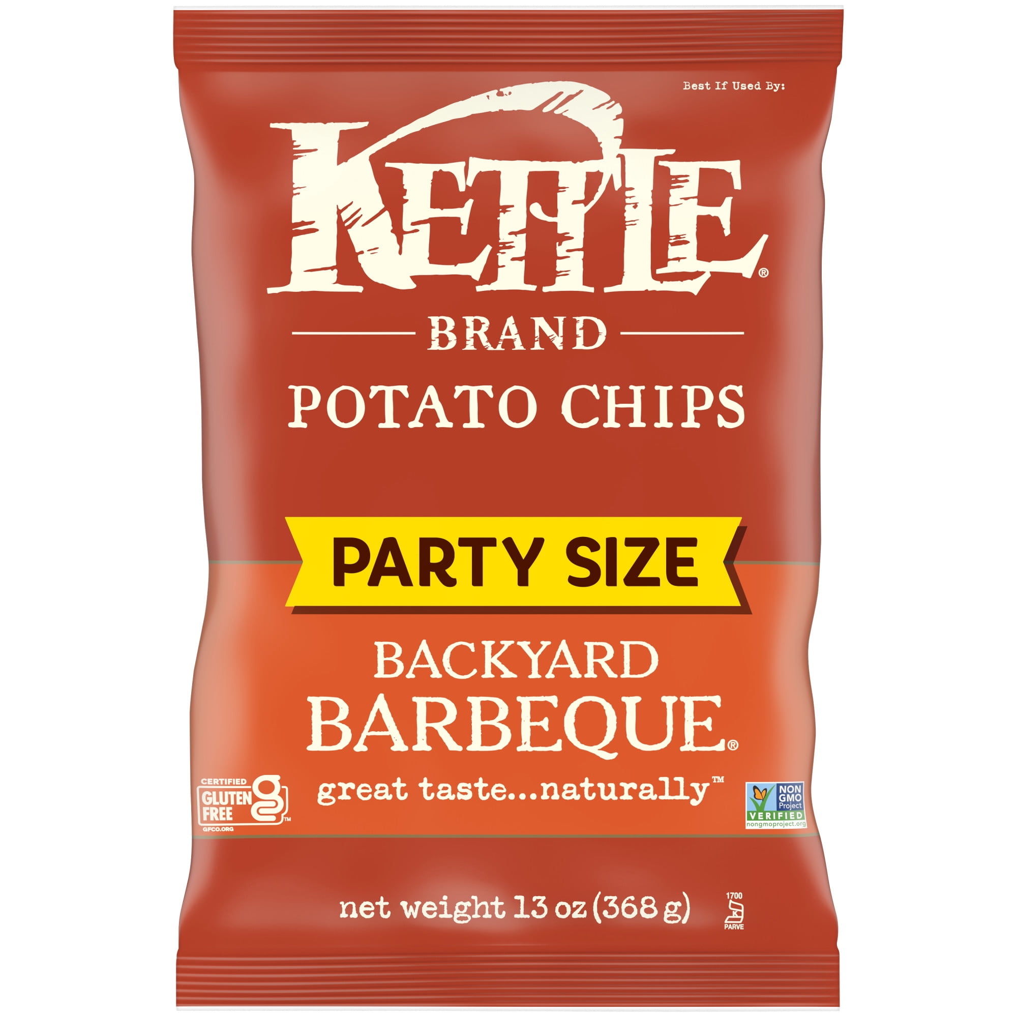 (2 pack) Kettle Brand Backyard Barbeque Potato Chips, 13 oz 1 Bag