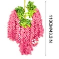 thumbnail image 3 of 3 Pack Artificial Fake Wisteria Vine Ratta (3.75 Feet) Hanging Garland Silk Flowers String Home Party Wedding Decor (A), 3 of 3
