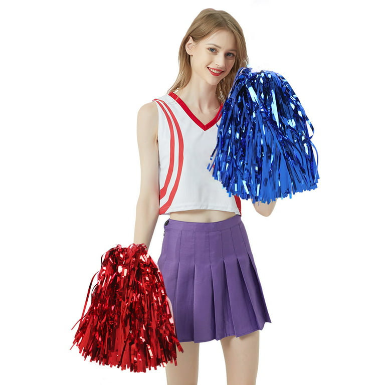 Cheerleading Pom Poms 4 Pack Cheerleader Squad Spirited Fun