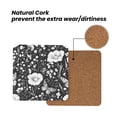 thumbnail image 4 of Multi-Shape Mdf Cork Coaster 4 Pieces Of Anti-Slip, Anti-Wear And Anti-Fouling 3.9in Easy To Clean And Stable Structure Flowers Carnation Snapdragon Butterflies Bees Square, 4 of 7
