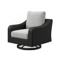 thumbnail image 5 of Tira 38 Inch Outdoor Swivel Lounge Chair, Cushioned, Resin, Black, Gray, 5 of 7