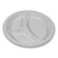 thumbnail image 4 of Plastic Dinnerware, Compartment Plates, 9" Dia, White, 125/pack | Bundle of 2 Packs, 4 of 5