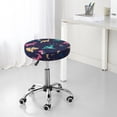 thumbnail image 5 of Dinosaur print L Round Bar Stool Seat Covers, Elastic Round Chair Cover Stool Seat Slipcover Bar Stool Cushions Round Pad for 12-14 inch, 5 of 5