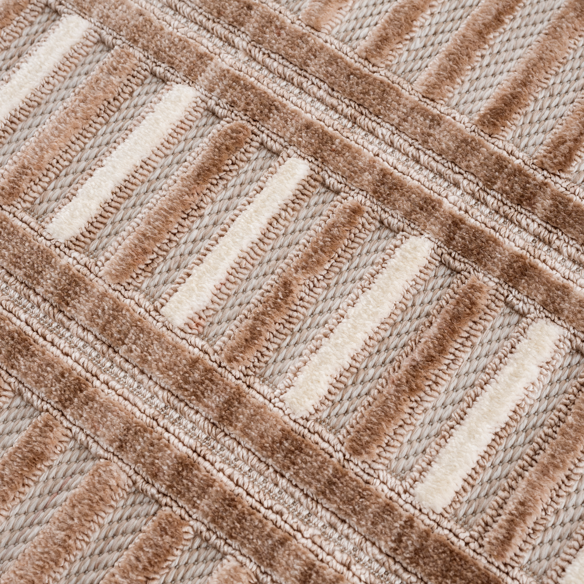 United Weavers Keya Naaz Modern Geometric Accent Rug, Brown, 1'10" x 3'