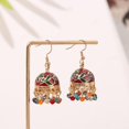 thumbnail image 2 of Vintage Boho Tribal pendientes étnicos gota pájaro jaula campana borla pendientes para mujer Feliz Sencillez, 2 of 2