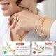 thumbnail image 4 of Kit de 10 Pulseras con Dijes, Cadena de Clip Chapada en de 18 Quilates, Pulseras Ajustables de Acero Inoxidable de 16 cm., 4 of 7