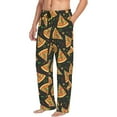 thumbnail image 3 of Mens Pajama Pants - Soft Sleep & Lounge Pants for Men, Cute Pizza Mushroom Pepper Cuteness Casual PJ Bottoms Pants with Pockets, 3 of 5