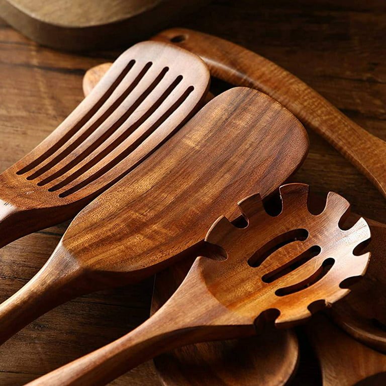 Customized 7 Piece Wooden Cooking Utensil Set: Personalized Gifts