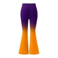 thumbnail image 6 of Cagogo Women's Tie Dye Flare Pants Elastic Waist Flowy Casual Lounge Palazzo Trousers Summer Beach Vacation Loungewear, Orange S, 6 of 7