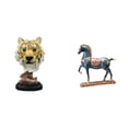 thumbnail image 1 of Escultura De Cabeza De Caballo Tigre, Figura De Animal, Artesanía Moderna, Estatua Para Entrada, Sala De Estar, Estantería, Mesa, Pasillo, Decoración Feng Shui, Adorno De Caballo De Pie,, 1 of 8
