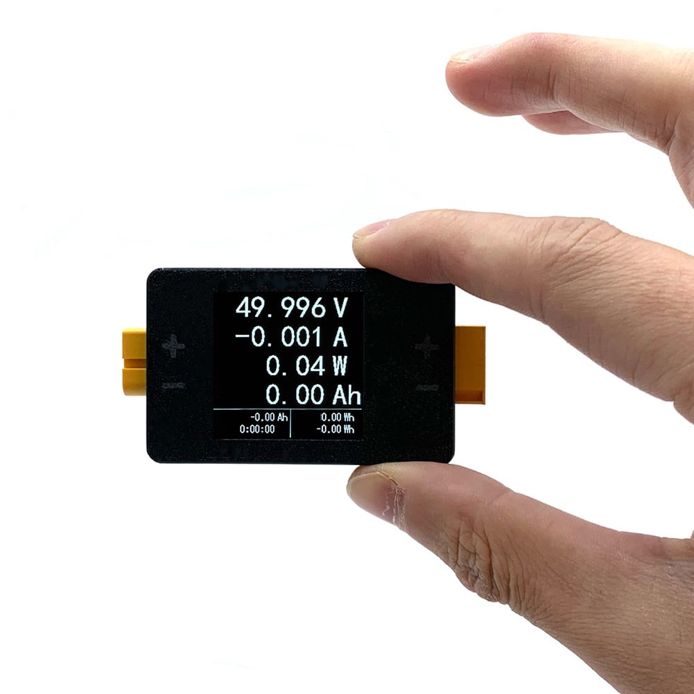 1PC 8-150V 25A/50 Power Meter Avionics Battery Voltage And Capacity Tester 60mm*38mm*13.5mm XT60/XT90 Interface Power Meter