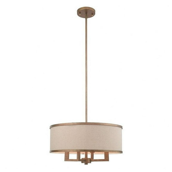 Transitional Four Light Chandelier-Antique Gold Leaf Finish Bailey Street Home 218-Bel-4432591
