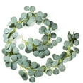 thumbnail image 1 of Guirnalda de eucalipto artificial Hoja de eucalipto falsa Eucalipto ratán Guirnalda de hoja verde hecha a mano para boda Hogar Cocina Oficina Fiesta de boda Decoración de pared Ormromra LF-0047, 1 of 5