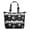Black White Moon-1, variant on Black White Moon Plant Pattern Travel Tote Bags for Women Carry On,Large Weekender Bags for Women Travel,Multi Functional Duffle Bag for Work,Shopping,Sports