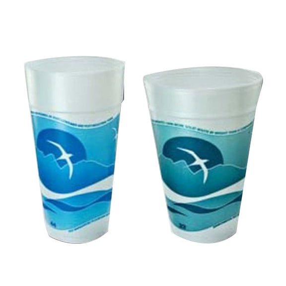 Dart Horizon LX Round Styrofoam Foam Cup Green 12 oz. | 1000/Case