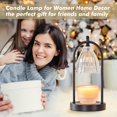 thumbnail image 3 of Candle Warmer Lamp with Timer, 3-Level Dimmable Candle Lamps Vintage Glass Shade, Candle Warmer Light Wax Melt Warmer for Scented, 3 of 8