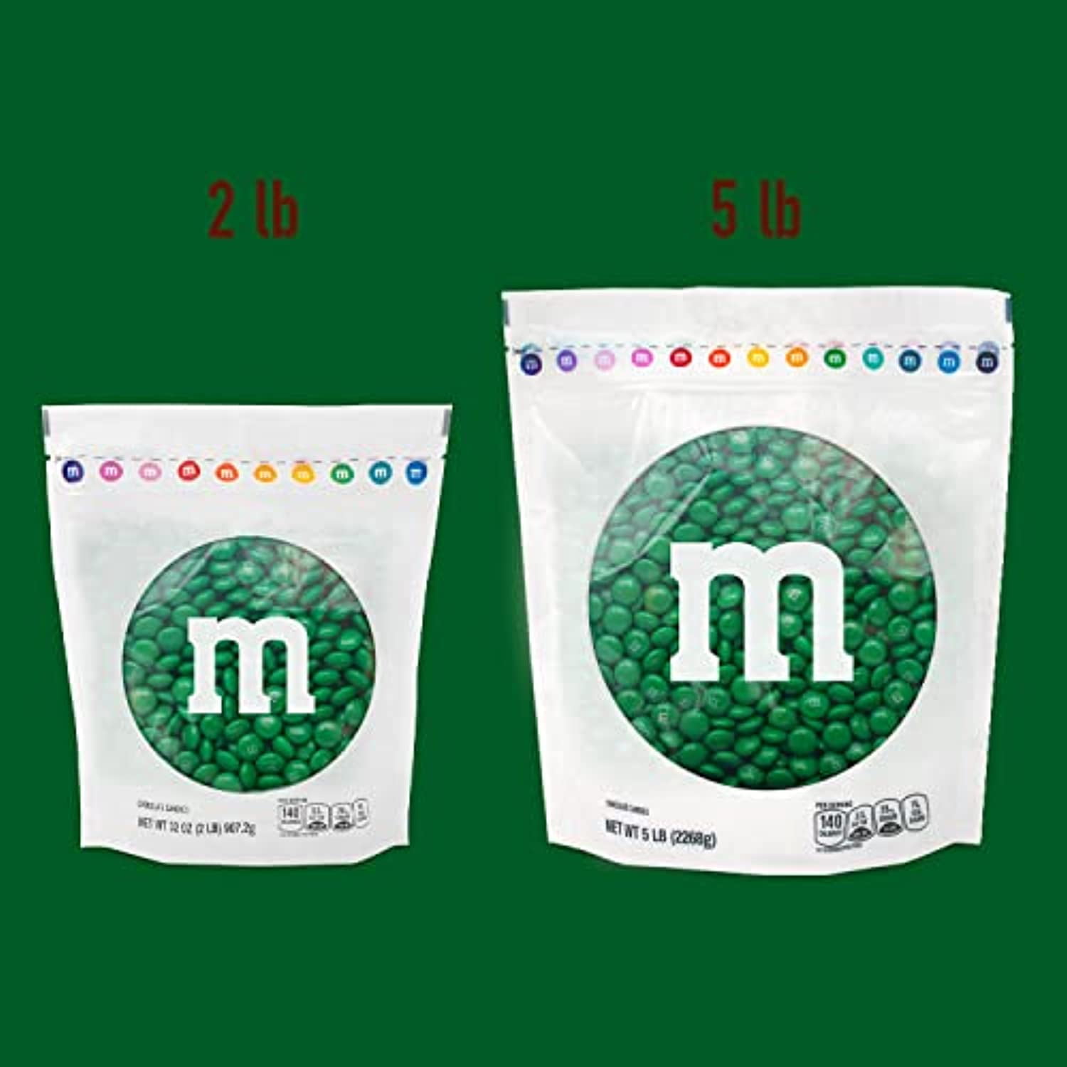 M&M'S Milk Chocolate White Candy - 5Lbs Of Bulk Candy In Resealable Pack  For St Patricks Day, Easter, Candy Buffet, Wedding, Graduation, Birthday  Parties, Candy Bar,Or Sweet Stuff For Diy Party F 