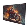 thumbnail image 3 of 16x24 inch Frameless Wall Art Santa Claus Rides A Flame Motorcycle&nbsp;Prints,Man Cave,Tavern,Living Room Wall Art Decor Canvas Prints,Classic Santa Claus Rides Motorcycle&nbsp;Decor Poster Painting, 3 of 6