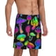 thumbnail image 2 of Balery Bright Mushrooms Pantalones cortos de pijama de punto de algodón para hombre con cinturilla y bolsillos-X-Large, 2 of 6