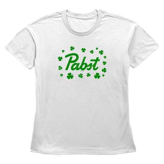 Women's Pabst Blue Ribbon Shamrock Frame Graphic T-Shirt