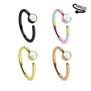 LUXE MODZ Annealed Nose Hoop Rings 20G 5/16" Surgical Steel 4 Pack