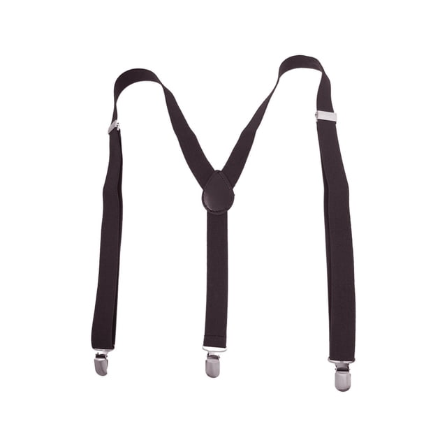 INSPIRE CHIC Unisex Adjustable Clip Elastic Y Back Suspender Braces Coffee