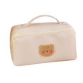 thumbnail image 2 of Makeup Bag with Handle Waterproof Large Capacity Zipper Closure Dustproof Store Cosmetics Oblong Shape Cute Bear Decor Organizer Bag, 2 of 8