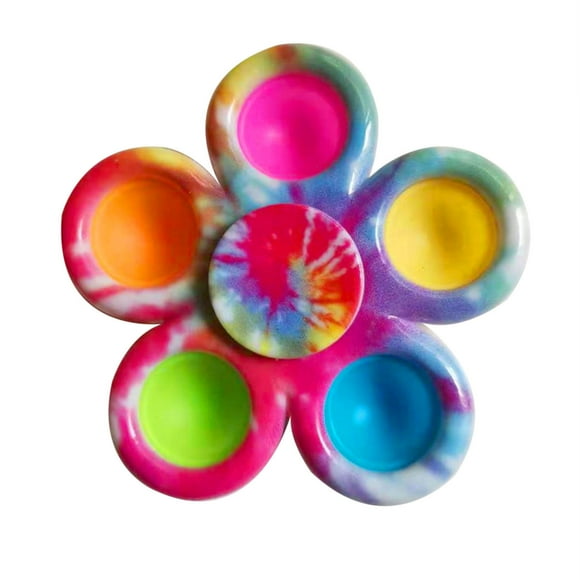 Sunloudy Push Pop Fidget Spinners, Floral Shape Bubble Spinning Sensory Toys
