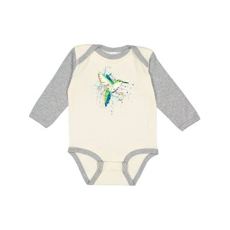 

Inktastic Hummingbird Paint Splatter Gift Baby Boy or Baby Girl Long Sleeve Bodysuit