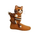 thumbnail image 2 of Calcetines de punto 3D con diseño de animales, cálidos y suaves para invierno, para mujer, divertidos y novedosos para cumpleaños. Tigre, 2 of 7