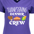 thumbnail image 4 of Inktastic Thanksgiving Dinner Crew with Turkey Legs, Pie and Corn Women's V-Neck T-Shirt, 4 of 5