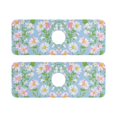 thumbnail image 7 of Yayeee Faucet Mat for Kitchen Sink 14.7" Diatomite Long Splash Guard Pad, Blue Floral, 2 Pack, 7 of 7