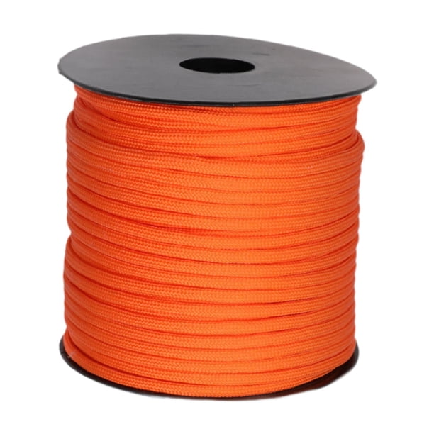 Cuerda de paracord de 9 hebras, multifunción, para tienda de campaña, para tejer y acampar. Naranja