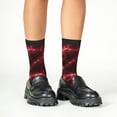 thumbnail image 4 of Rocae Red Line for Girls Boys Crew Socks,Children's Socks, Kids Socks, Toddler Socks: Daily Wear with Kids School Uniform, 4 of 5