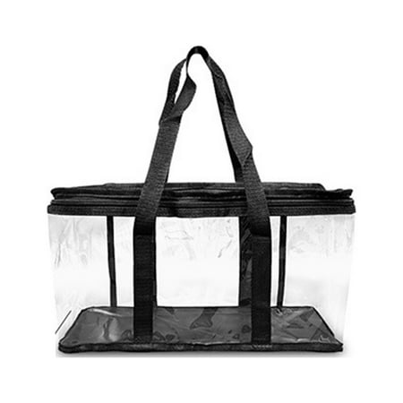 

WinysinPVC Book Storage Tool Bag Portable Simple Transparent Bag Thickened Zipper Plastic Kit