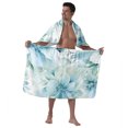 thumbnail image 7 of Colevkie 2 Pcs Men's Adjustable Bath Skirt & Soft Bath Towel Set Quick Drying Absorbent Beach Towel Bath Wrap Set Printed Ink Painting Style Pattern, 7 of 7