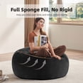 thumbnail image 4 of Venuezy Bean Bag Chair 3Ft, Memory Foam Filled, Super Soft Plush, Beanbag Chairs for Adults, Soft Sofa with Removable Flannel Cover, Round Couch for Living Room, Bedroom, Apartment & Reading Nook, 4 of 9