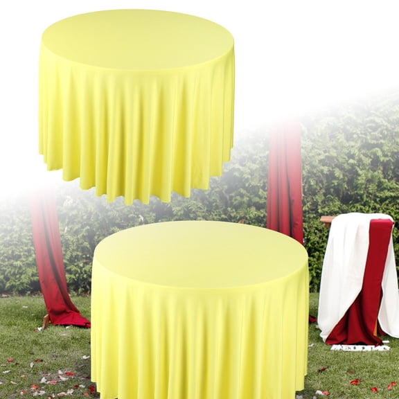 108 Inch Round Tablecloth Stain & Resistant - Water Resistant Washable Polyester Table Cover for Wedding, Banquet, Dining & Outdoor Use - Spill Proof Tablecloth