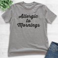 thumbnail image 2 of Kids Allergic To Mornings T-shirt, Youth Kids Boy Girl T-Shirt, Funny Lazy T-shirt, Tired Shirt, Dark Heather Gray, X-Large, 2 of 4