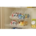 thumbnail image 5 of Stackable Pantry Can Dispenser Baskets 3-Pack, Standing Beverage Drink Pop Soda Can Storage Organizer Bin with Handles, Foldable Canned Food Holder for Kitchen Countertop Cabinet White, 5 of 9
