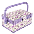 thumbnail image 3 of Household Sewing Basket,Fabric Craft Handmade Sewing Fabric Craft Sewing Basket Cloth Sewing Storage Box Elevated Design, 3 of 8