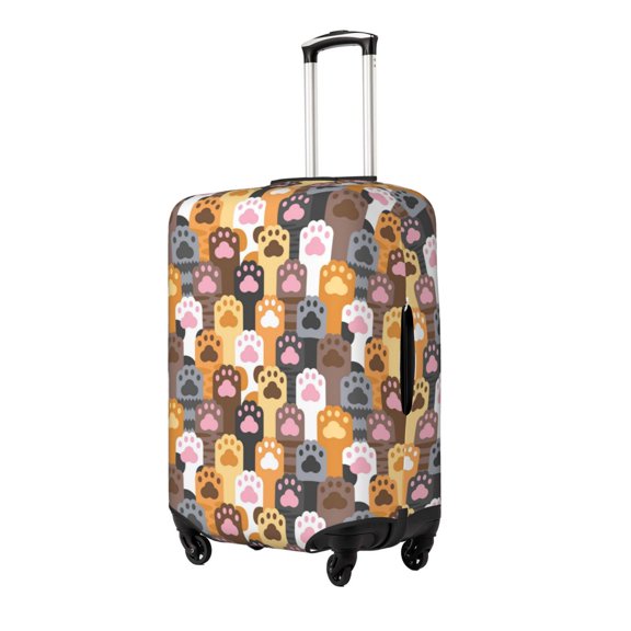 Gukieu Cat Paw (2) Print Suitcase Protective Cover, Elastic Zipper Buckle Suitcase Protective Cover, Suitable for Travel, Business Trip-Small