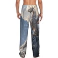 thumbnail image 6 of Mens Pajama Pants, Silver Dragon Mountain Peaks Soft Sleep & Lounge Pants for Men, Cuteness Casual PJ Bottoms Pants with Pockets, 6 of 7