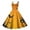 CC-Yellow770, variant on XIAOCHA Halloween Print Swing Dress For Women Spaghetti Strap Vintage Party Gown