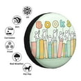 thumbnail image 4 of Pofeuu Books Print Spare Tire Wheel Cover for Car Truck SUV Camper Universal Fit Spare Tire Cover RV Spare Tire Covers-14 inch, 4 of 6