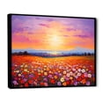 thumbnail image 2 of Designart "Pastel Meadows At Dusk" Flower Floater Framed Canvas Wall Art, 2 of 5