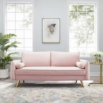 Modway Revive Performance Velvet Sofa in Pink
