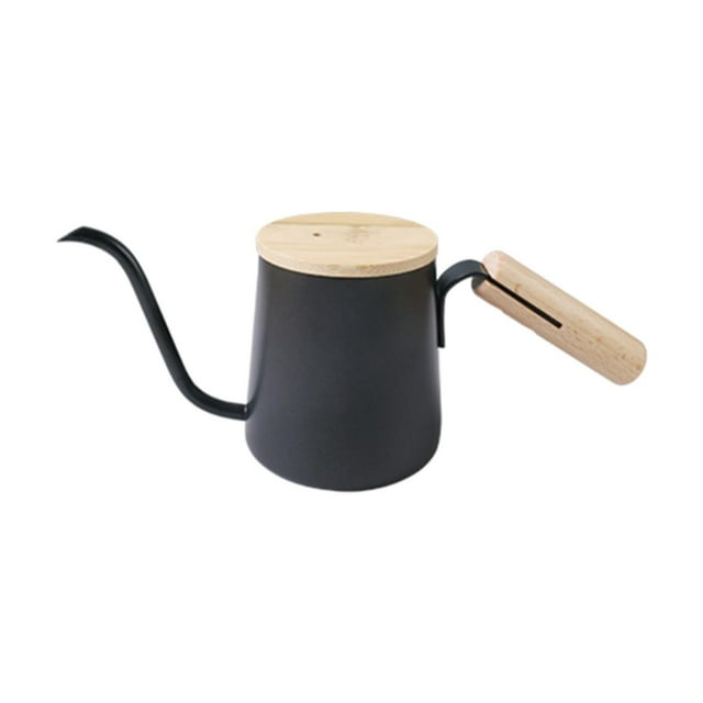jifeng Pour over Coffee Kettle 250ml Comfortable Grip Tea Pot for Home Camping Cafe Black