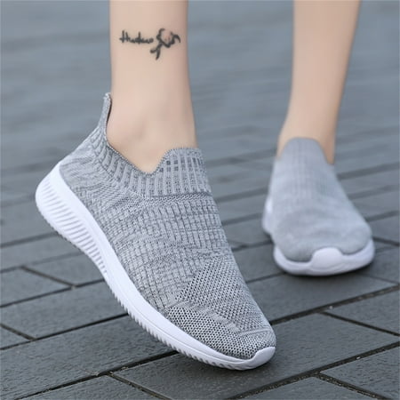 

Gentlemen Shoes Summer Sneakers Lightweight Comfort Shoes Sneakers Non Slip Casual Running Shoes Grey 8.5